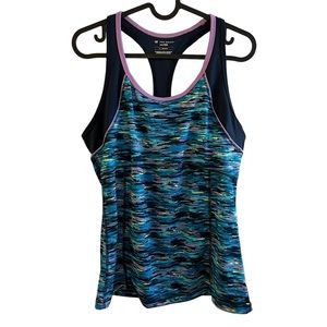 2/$15 Tek Gear Drytek racer back yoga workout athletic top sz L NWT